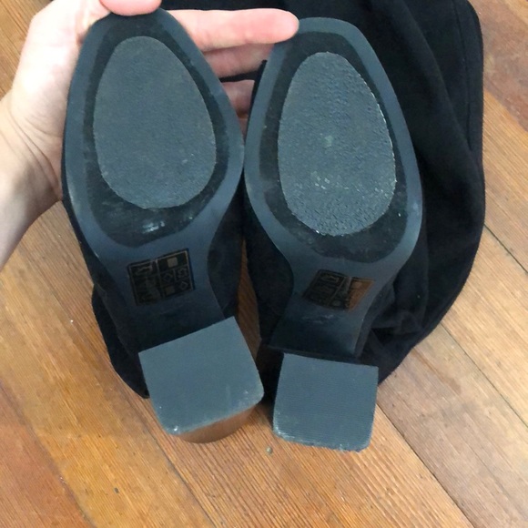 Thigh High Fabric Open Toe Boots - Picture 6 of 11